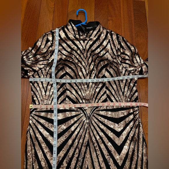 13. Elegant Evening Night Luxe long sleeve party formal sequins Dress - Picture 8 of 16